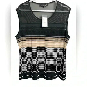 Laura Business Attire Tank Top w Stretch  and a Lace Panel Size 1X